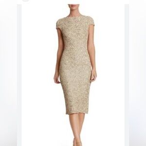 Dress The Population Elegant Gold sequin Sleeveless Dress. Size XS.-S